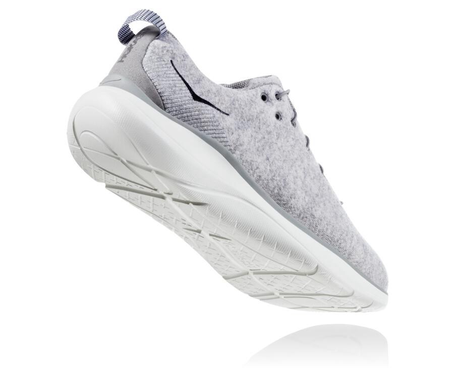 Zapatillas Running Hoka One One Hombre - Hupana Flow Wool - Gris - VEP417086